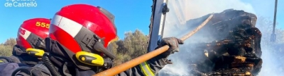 Arde un camión articulado en la autopista