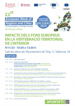 Jornada en Tírig sobre la importancia de los fondos europeos para el desarrollo del interior