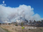 El primer gran incendi de la temporada arrasa les muntanyes de Castell? i Terol