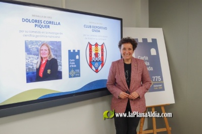 El Ayuntamiento de Onda concederá la Medalla de Oro a Dolores Corella y al Club Deportivo Onda