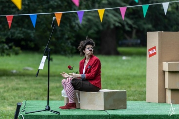 Maria Andrés presenta el seu espectacle de clown gestual 'Fràgil' en la Sala San Miguel de la Fundació Caixa Castelló