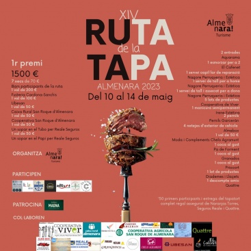 La Ruta de la Tapa de Almenara 2023 se celebrará del 10 al 14 de mayo