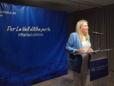 Marta Barrachina se postula para la reelección como alcaldesa de Vall d'Alba con un programa de grandes proyectos para la localidad
