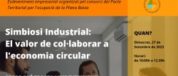 El Pacte Territorial organiza una jornada sobre simbiosis industrial para empresas de la Plana Baixa