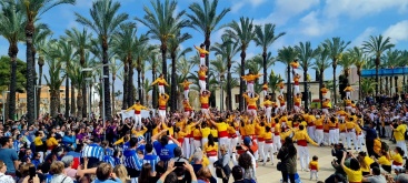 La Conlloga Muixeranga de Castelló inicia la temporada participando en el Encuentro de Torres Humanas de Tauste (Saragossa)
