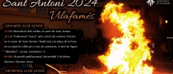 Vilafamés venera a Sant Antoni amb foc, rotllos i animals