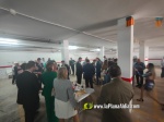 Autoridades, reina y damas y pueblo en general con la guardia civil de Alcora el d?a de su patrona