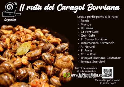 La sociedad gastronómica 'Vins i Caragol' presenta la II Ruta del Caragol de Burriana