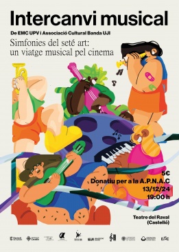 La banda de l'UJI ofereix el concert benèfic 'Simfonies del Setè Art: Un Viatge Musical pel Cinema' al Teatre del Raval de Castelló