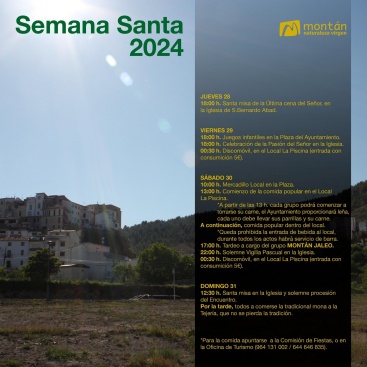 El Ayuntamiento de Montán programa la Semana Santa con el objetivo de mantener la tradición y atraer visitantes