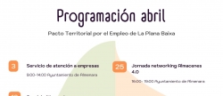 Anuncian la programacin de abril del Pacto Territorial por el Empleo de la Plana Baixa