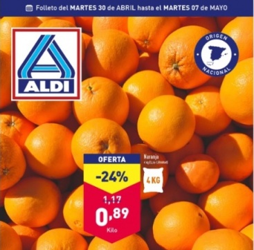 AVA-ASAJA denuncia a ALDI por venta a pérdidas en naranjas