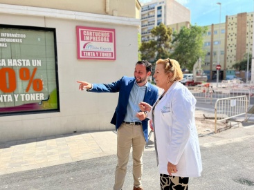 Castellón ultima los trabajos de la Zona de Bajas Emisiones en el Raval San Félix con la instalación de las aceras