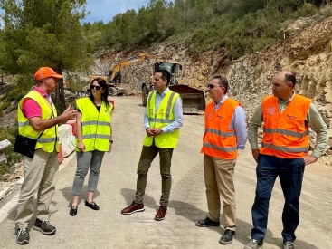 La Diputació realitza millores a la carretera CV-203 en trams d'Ayódar i Higueras per augmentar seguretat viària