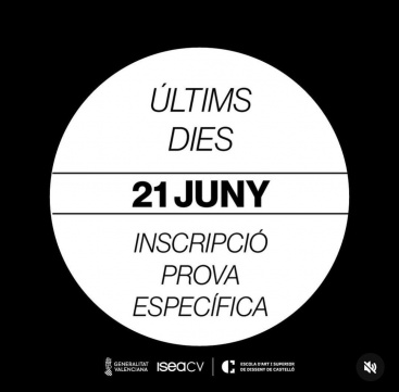Últimos días para inscribirse en la prueba de acceso a grados en diseño de l'Escola d'Art i Superior de Castelló