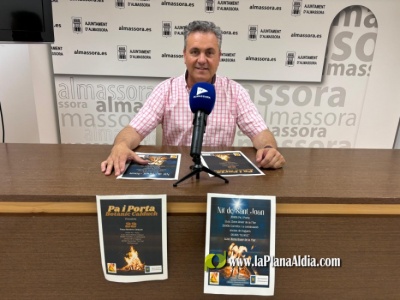 Almassora festeja Sant Joan amb pa i portes, correfocs i música