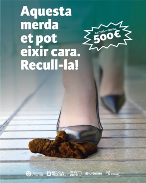 Vila-real lanza una campaña de concienciación sobre excrementos y orines de perros en la vía pública