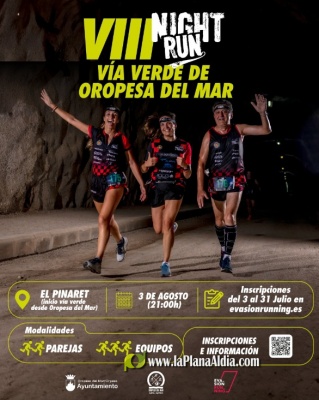 Vuelve la Night Run a Oropesa del Mar con su octava edición