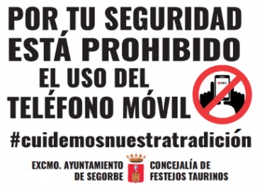 Prohibido el uso del teléfono móvil en la Entrada de Toros y Caballos de Segorbe
