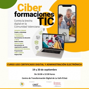 El Pacte Territorial organiza un curso gratuito sobre el Certificado Digital y Administración electrónica en La Vall d'Uixó