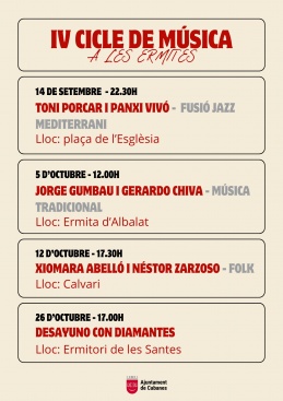 Cabanes presenta el Ciclo de música en las ermitas