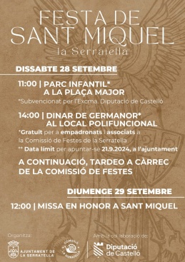 Preparativos en La Serratella para la festividad de Sant Miquel