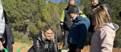 Alumnado del CEIP L'Albea planta 100 rboles en Vall d'Alba para conmemorar el Centenario