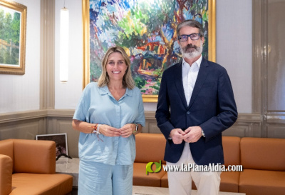 Marta Barrachina analiza junto a Justo Velln el potencial del sector aeroespacial como palanca del plan Futur Provncia