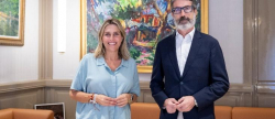 Marta Barrachina analiza junto a Justo Velln el potencial del sector aeroespacial como palanca del plan Futur Provncia