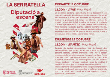 Fin de semana de teatro en la Serratella con dos espectáculos del ciclo Diputació a escena