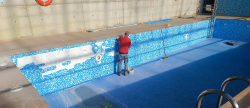 Comienzan las labores de reparacin en la piscina municipal de Ares del Maestrat tras el verano