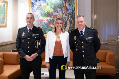 Marta Barrachina se reúne con el jefe provincial de la Unidad de la Policía Nacional adscrita a la Comunitat