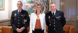 Marta Barrachina se reúne con el jefe provincial de la Unidad de la Policía Nacional adscrita a la Comunitat