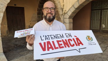 Vila-real retoma las campañas 'Nos encontramos en valenciano' y 'El nombre es Vila-real' para fomentar el uso del valenciano y el nombre correcto de la ciudad