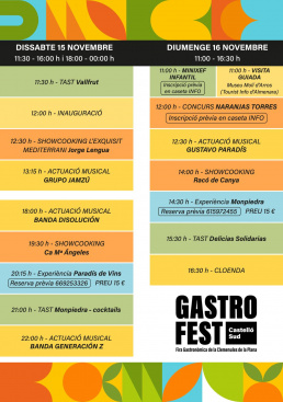 El II Gastrofest Castelló Sud convertirà Almenara en l'epicentre gastronòmic de la clemenules i dels sabors de proximitat