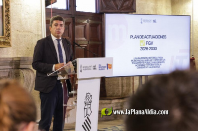 Mazón anuncia un plan de 840 millones de euros para modernizar, mejorar y ampliar la red ferroviaria de la Generalitat durante los próximos cinco años
