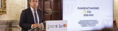 Mazón anuncia un plan de 840 millones de euros para modernizar, mejorar y ampliar la red ferroviaria de la Generalitat durante los próximos cinco años