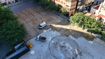 Onda avanza en la transformacin de la Plaza Espaa con los trabajos de rebaje e impermeabilizacin