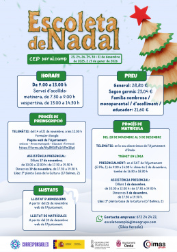 Onda abre las preinscripciones de la Escoleta de Nadal para facilitar la conciliacin familiar