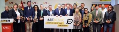 Segorbe recoge su galardon de la Comision Europea y el Consejo Superior de Deportes en los premios 'CSD-BEACTIVE'