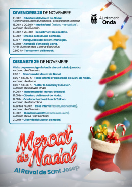 Onda da la bienvenida a la Navidad con la apertura del Mercat de Nadal y el tradicional encendido de luces