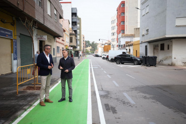 Burriana finaliza la Ronda Pere IV mejorando el abastecimiento, la accesibilidad, el arbolado y la seguridad de los ciclistas