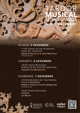 El Festival Tardor Musical de Morella albergar diversos concerts destacats