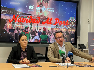 Cartel Navidad 2025 en el puerto de Castelln