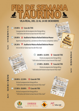 La Comissi� del Bou conmemora 650 a�os del bou al carrer en Vila-real con exposici�n y la I Gala Taurina