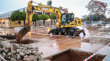 Onda inicia el techado de la pista exterior del Pabell�n Municipal para garantizar su uso durante todo el a�o
