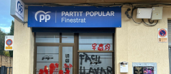 El PPCV condena el ataque a la sede de Finestrat y denuncia el odio del independentismo catal�n