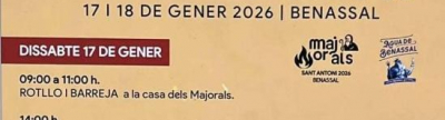 Benassal celebra Sant Antoni del 17 al 18 de enero