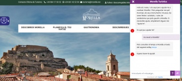 Ivana, el asistente con IA que informa a los visitantes en la web de Morella Turística