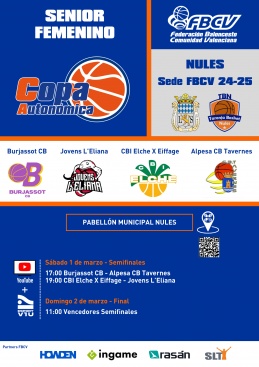 La Copa Senior Femenino Autonómico de baloncesto se decide en Nules